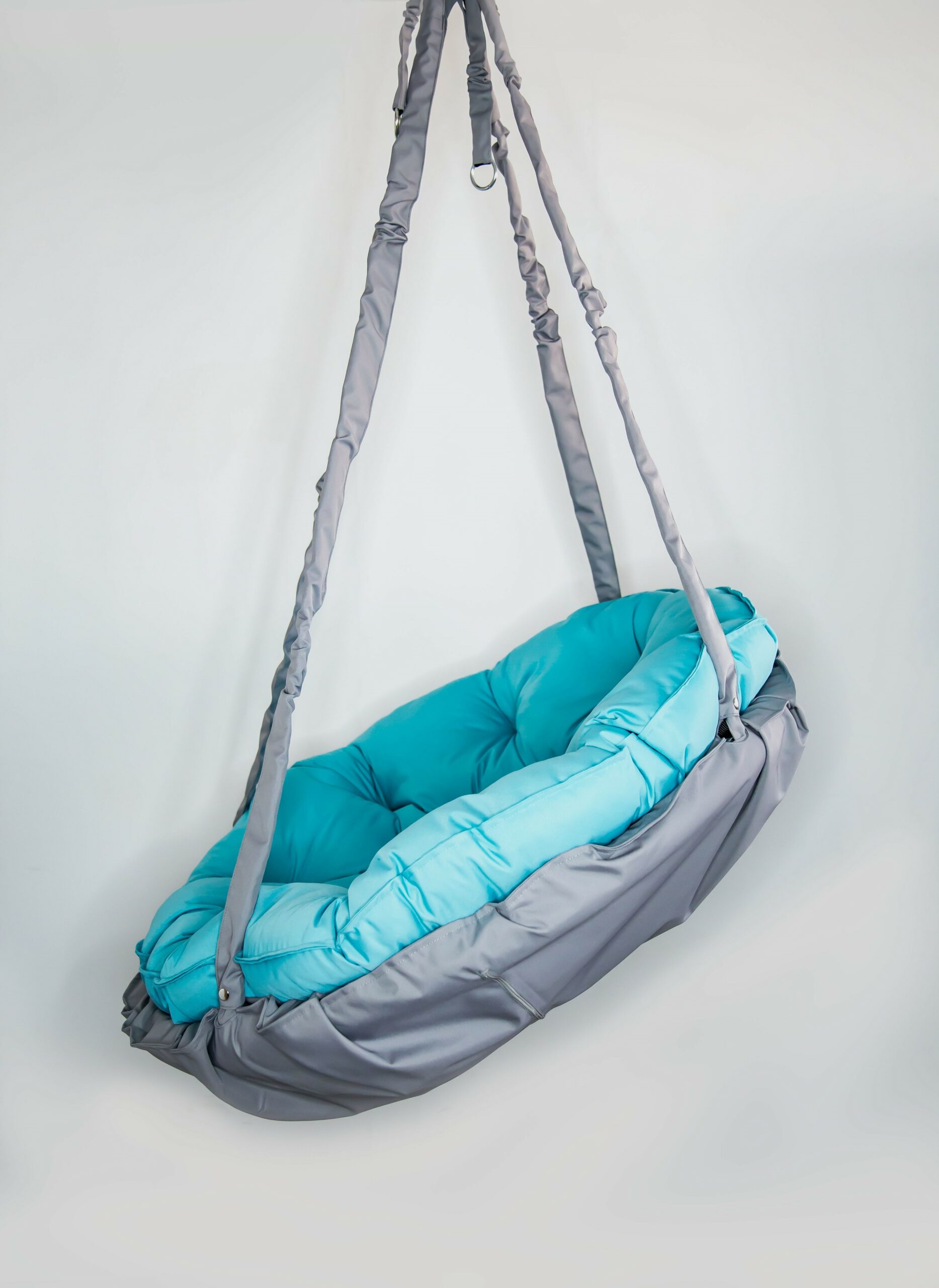 КРЕСЛО-ГАМАК круглое color Turquoise-Gray