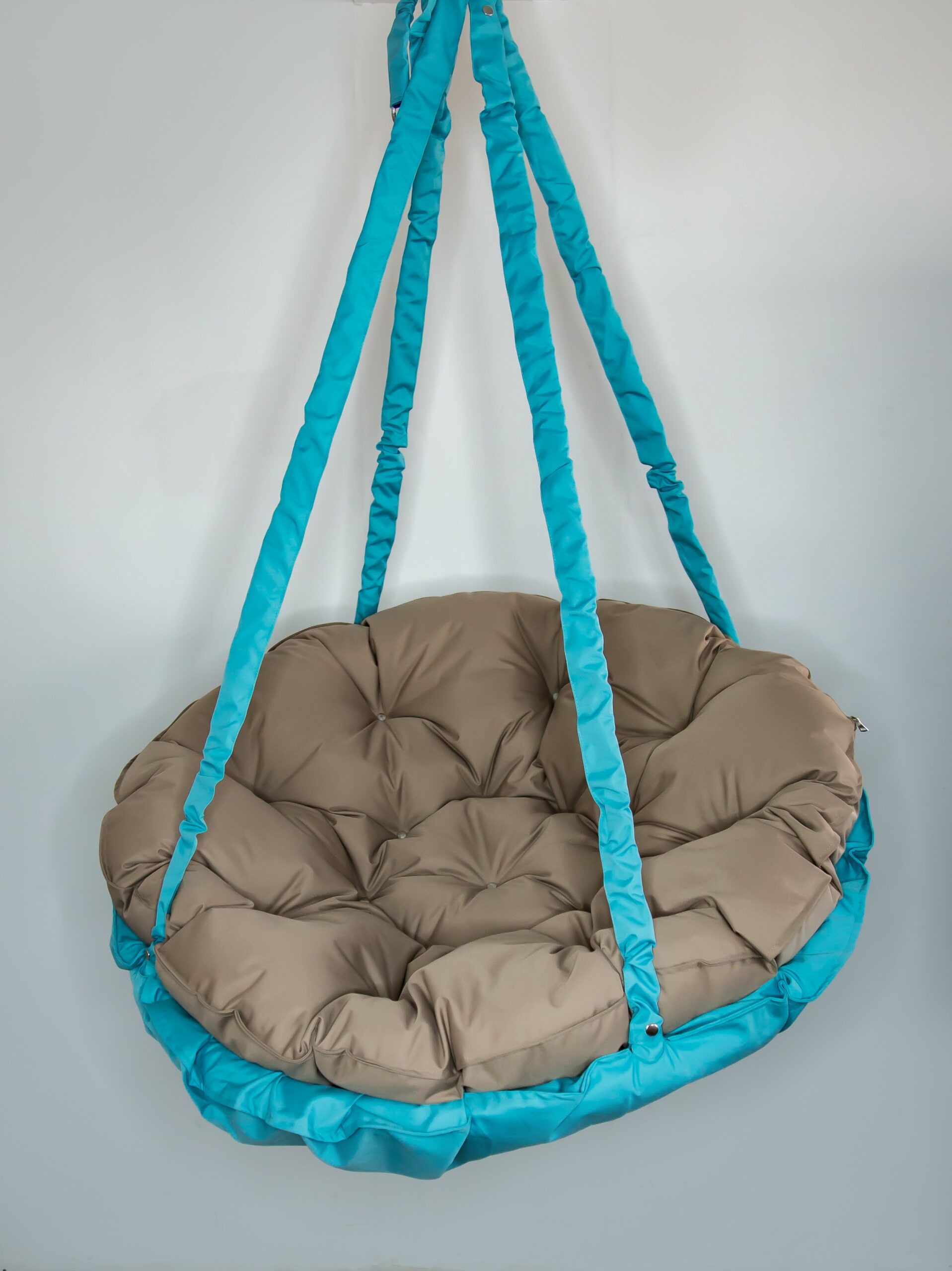 КРЕСЛО-ГАМАК круглое color Beige-Turquoise