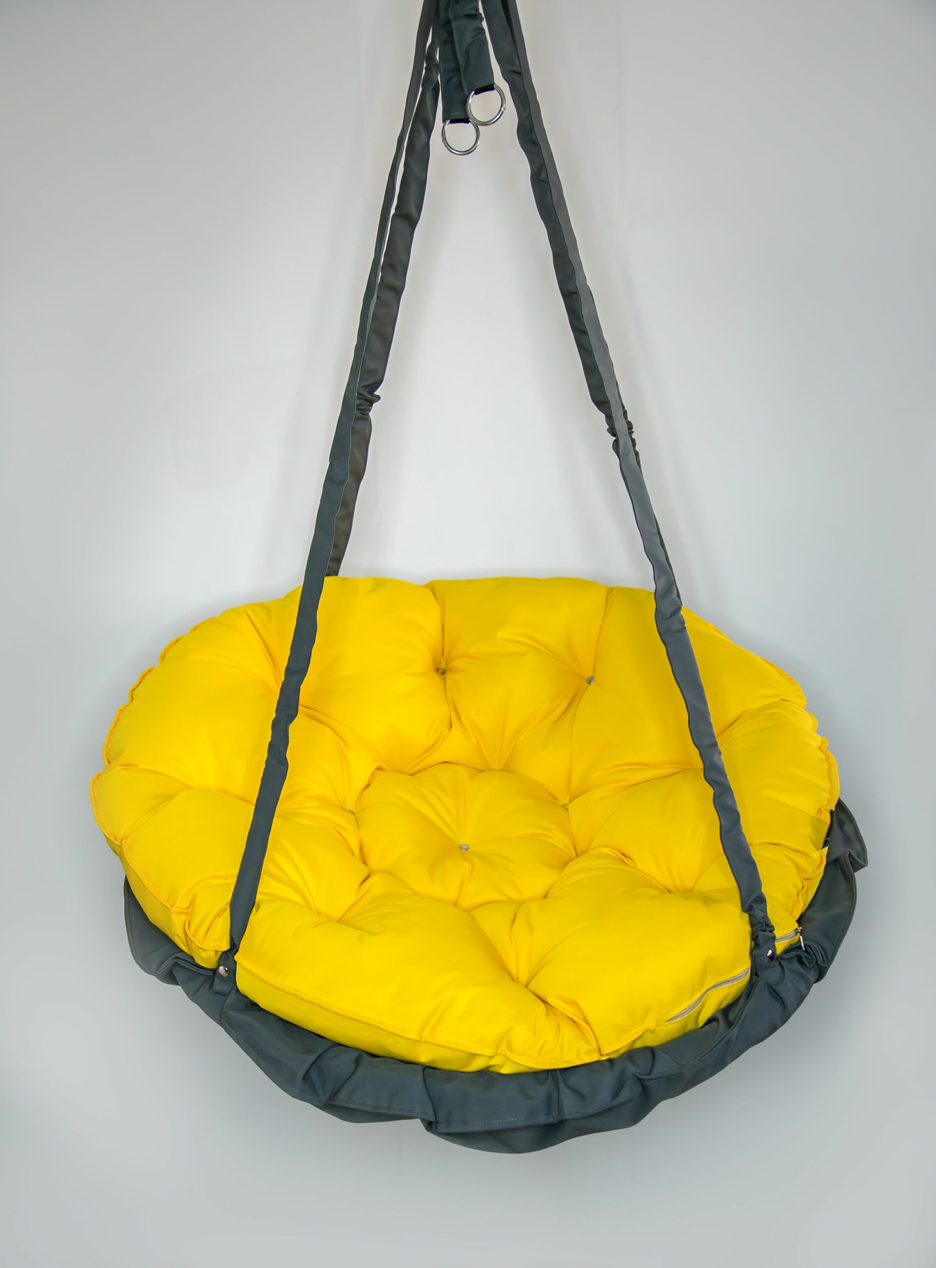 КРЕСЛО-ГАМАК круглое color Yellow-Graphite