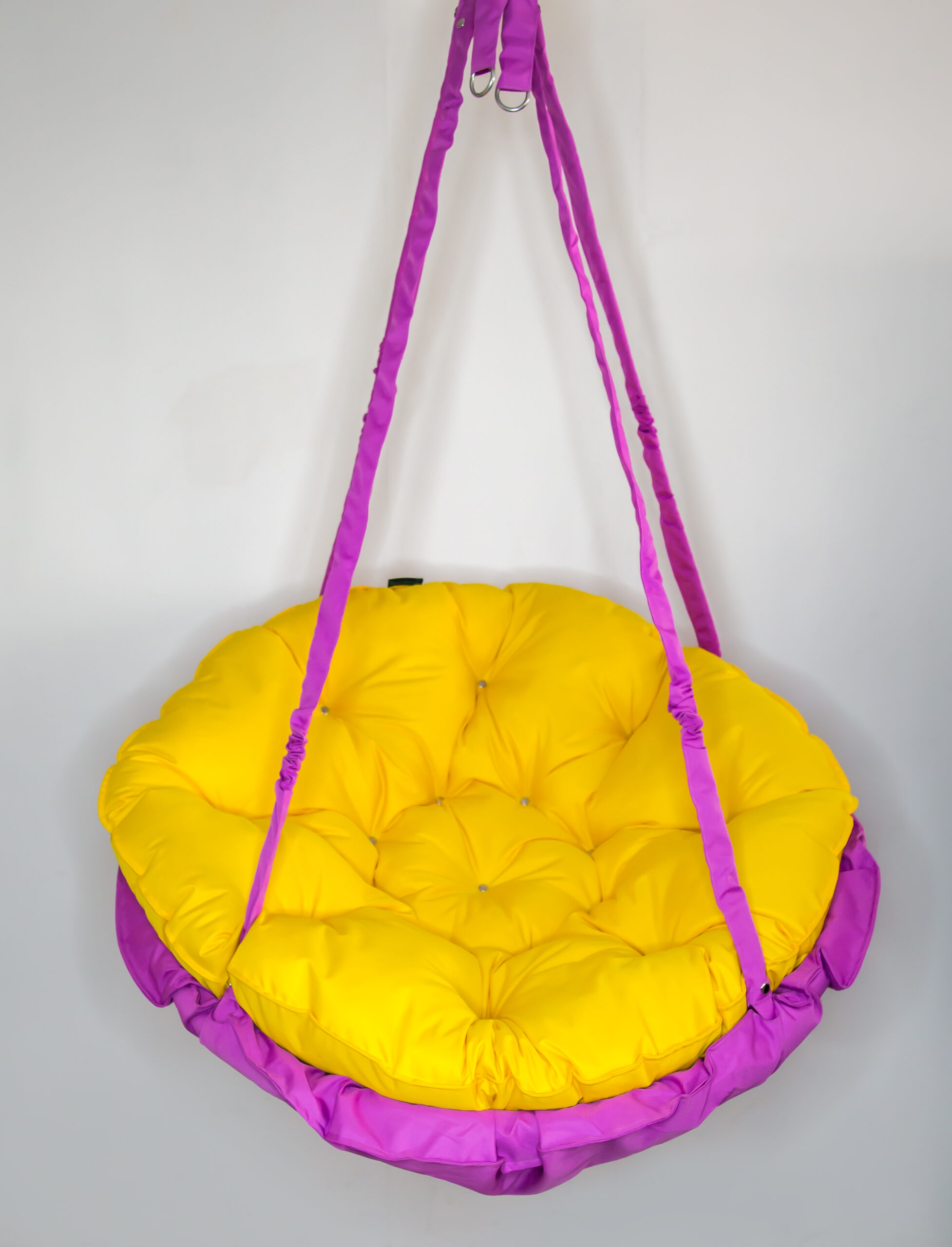 КРЕСЛО-ГАМАК круглое color Yellow-Fuchsia