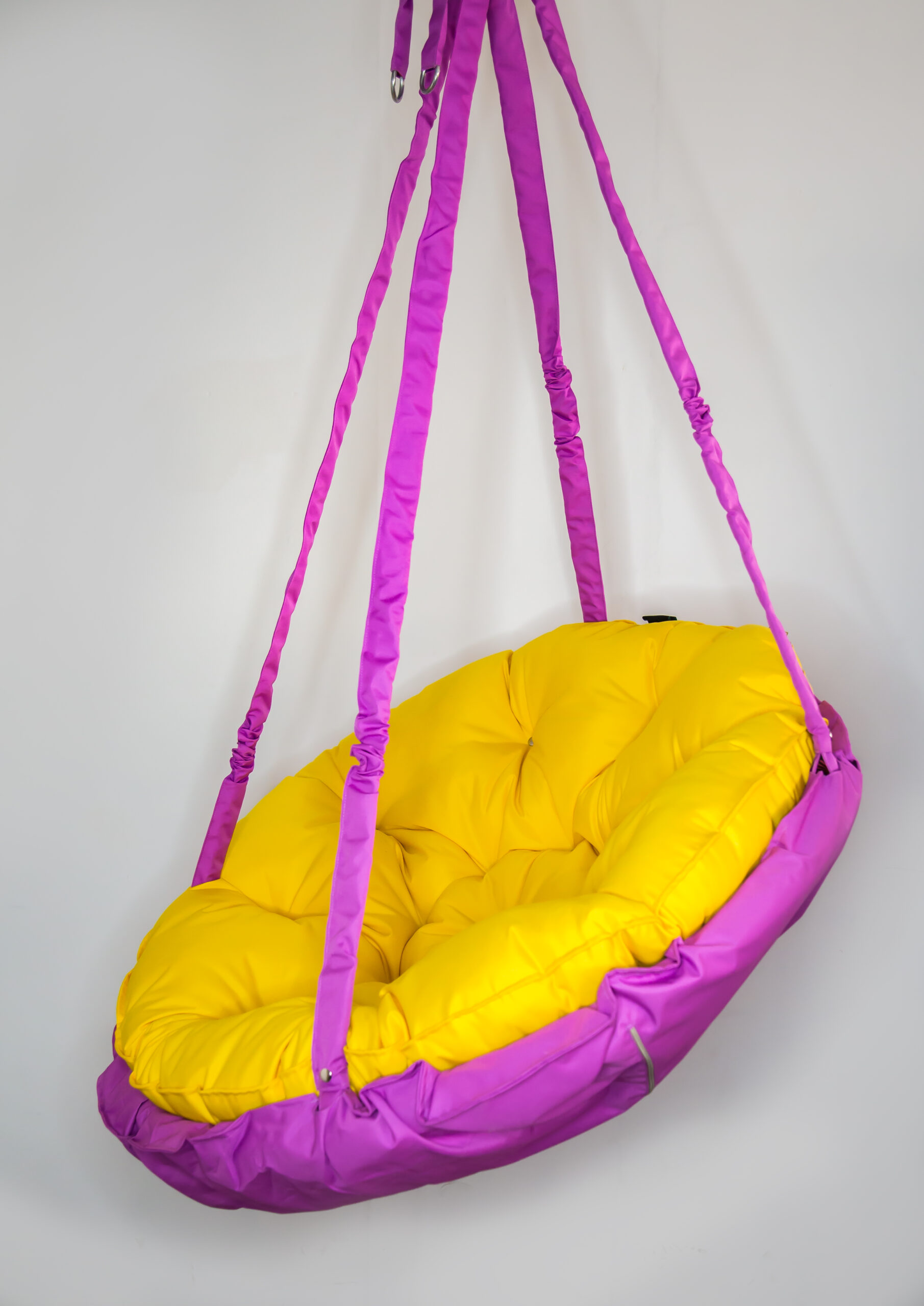 КРЕСЛО-ГАМАК круглое color Yellow-Fuchsia