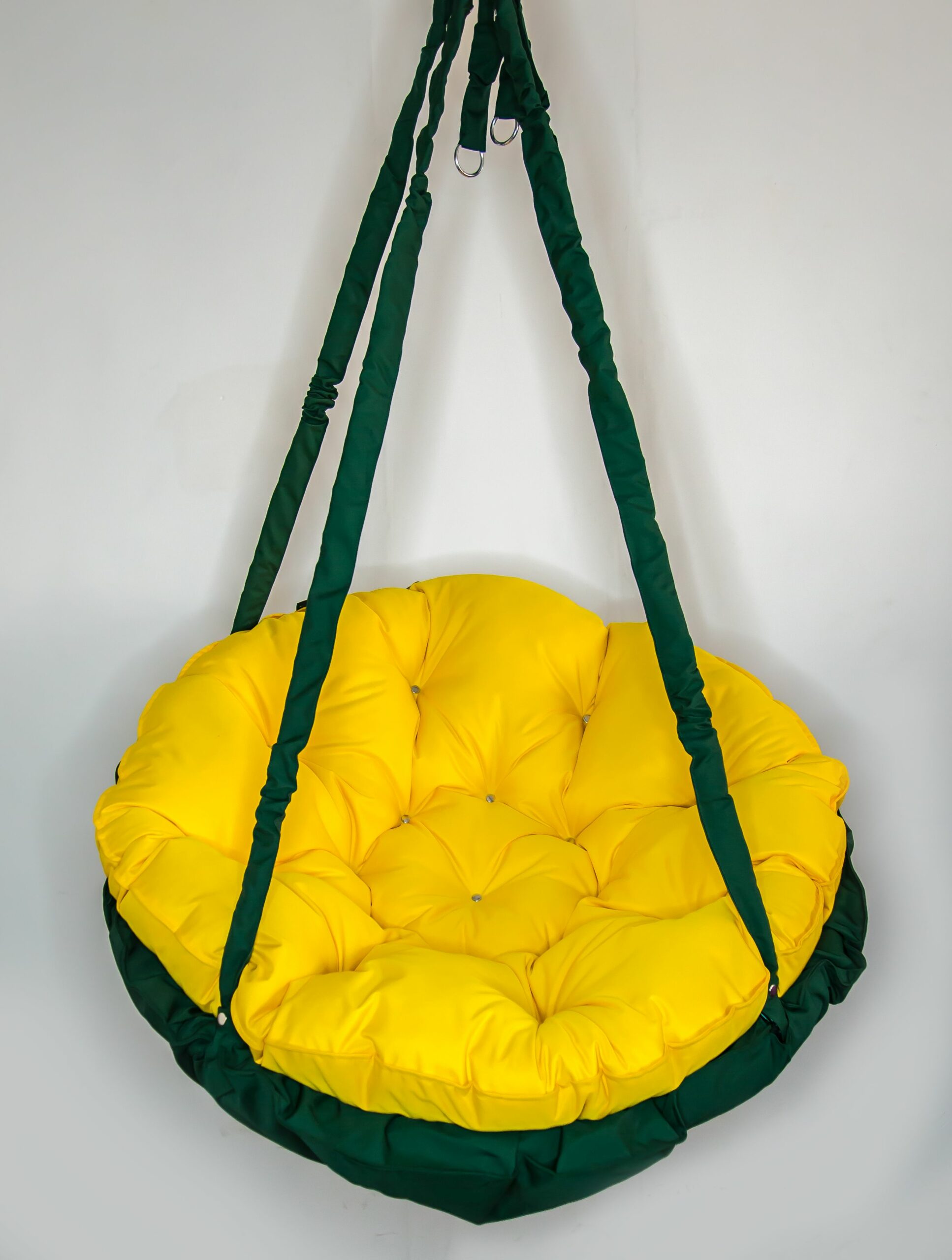 КРЕСЛО-ГАМАК круглое color Yellow-Dark green