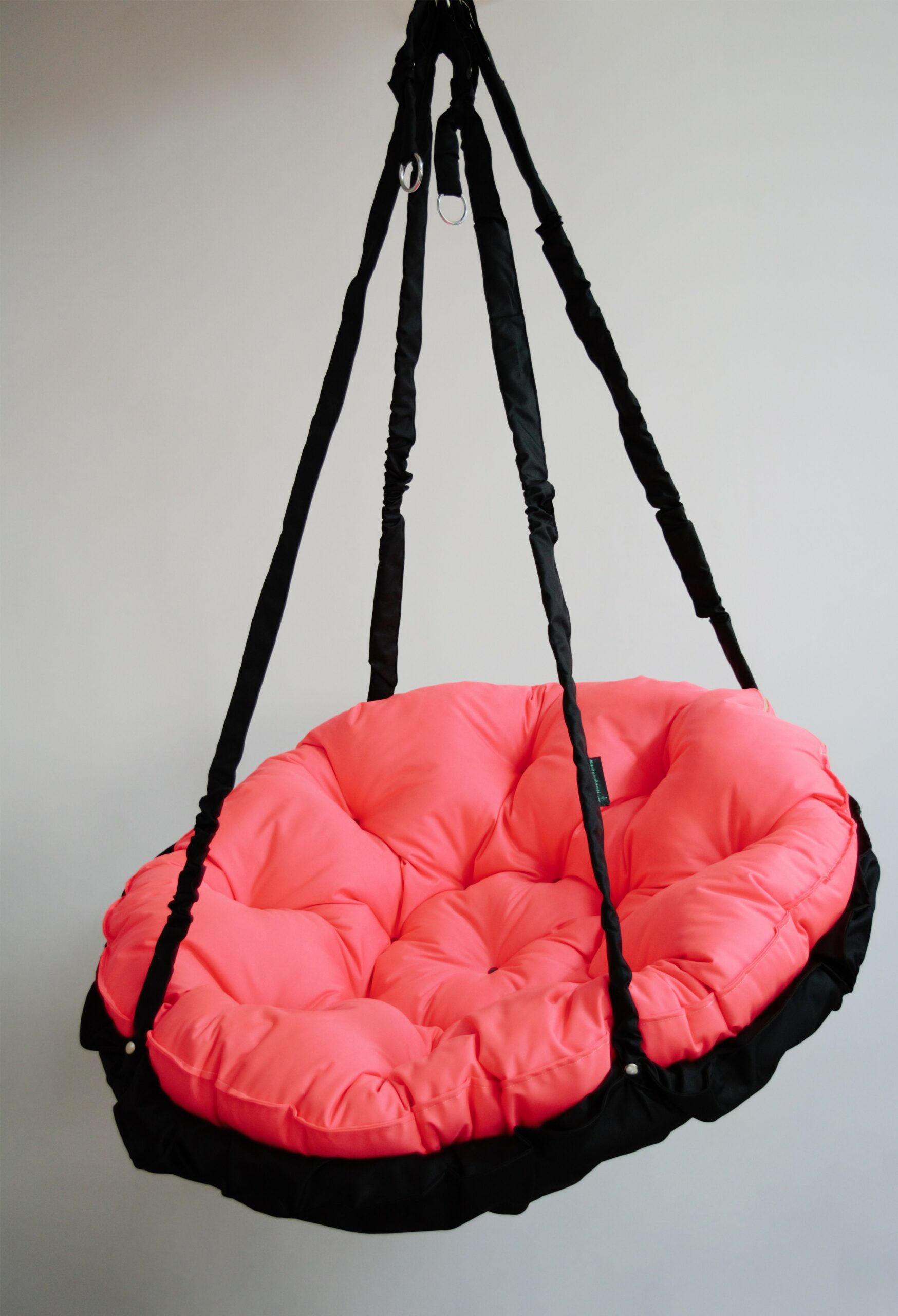 КРЕСЛО-ГАМАК круглое color Neon coral - Black