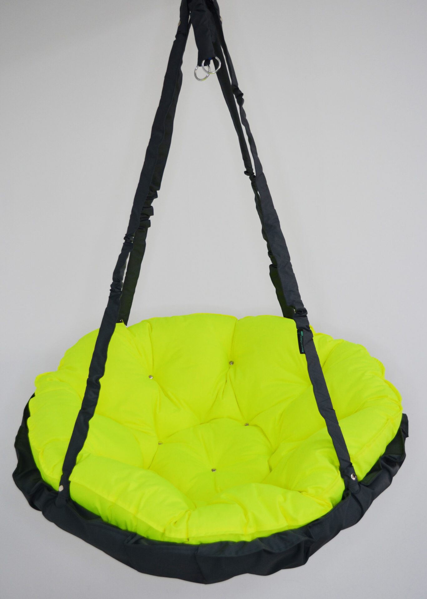 КРЕСЛО-ГАМАК круглое color Graphite - Neon yellow