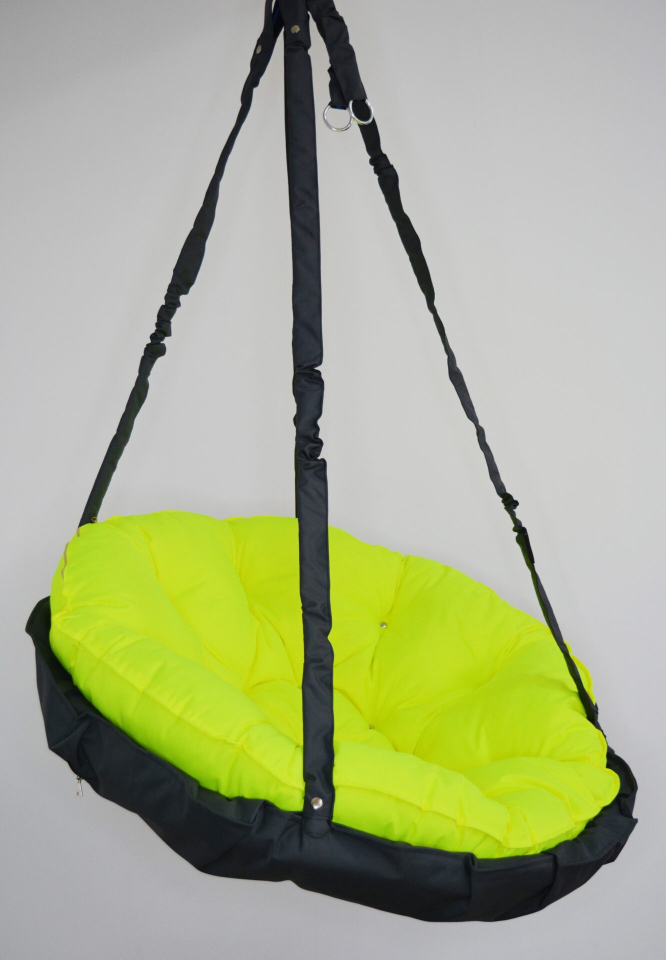 КРЕСЛО-ГАМАК круглое color Graphite - Neon yellow