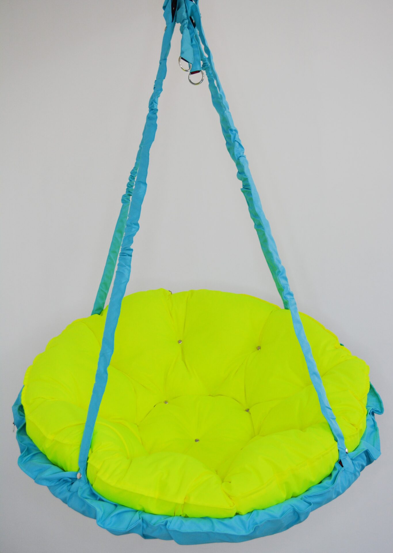 КРЕСЛО-ГАМАК круглое color Turquoise - Neon yellow