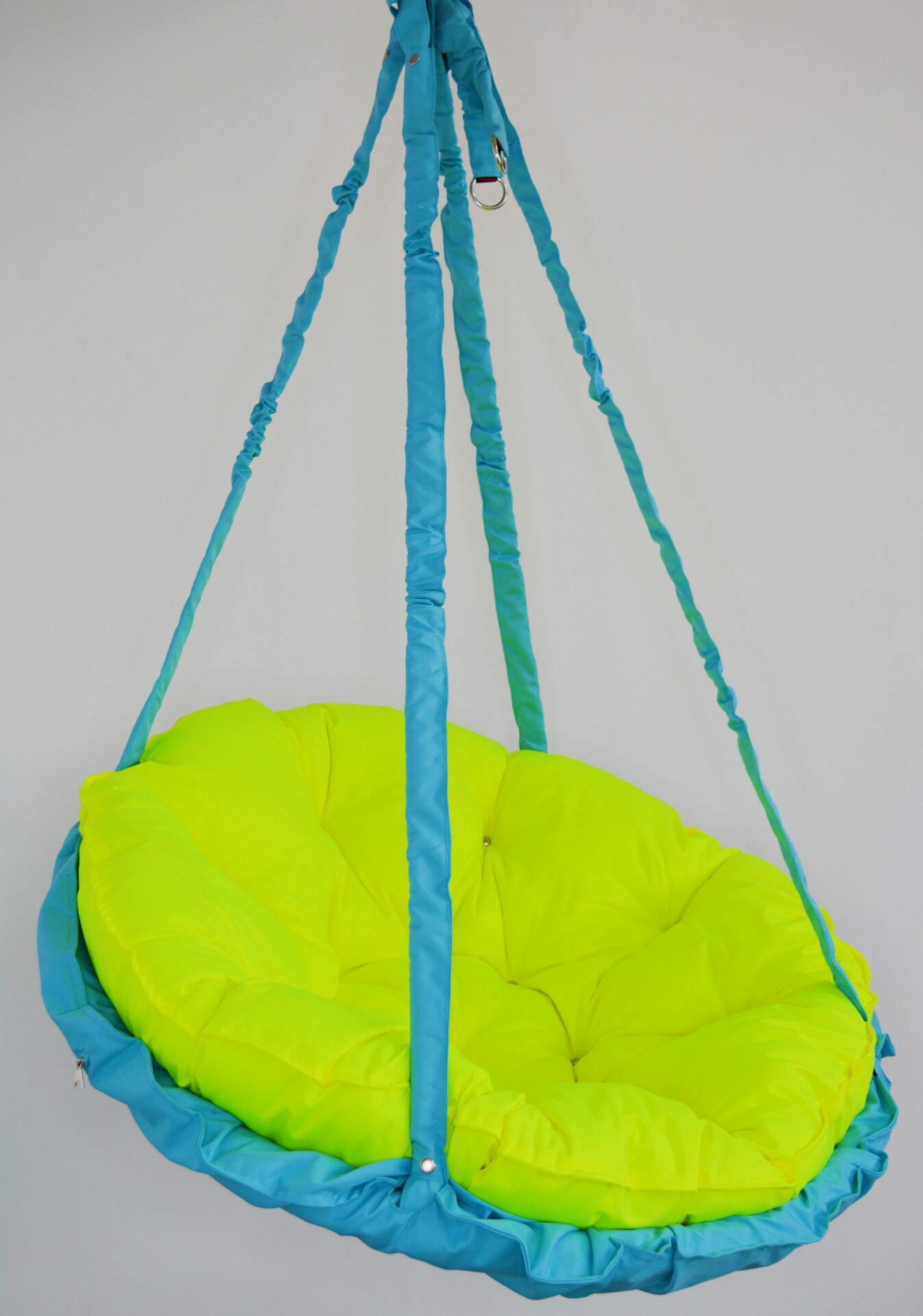 КРЕСЛО-ГАМАК круглое color Turquoise - Neon yellow