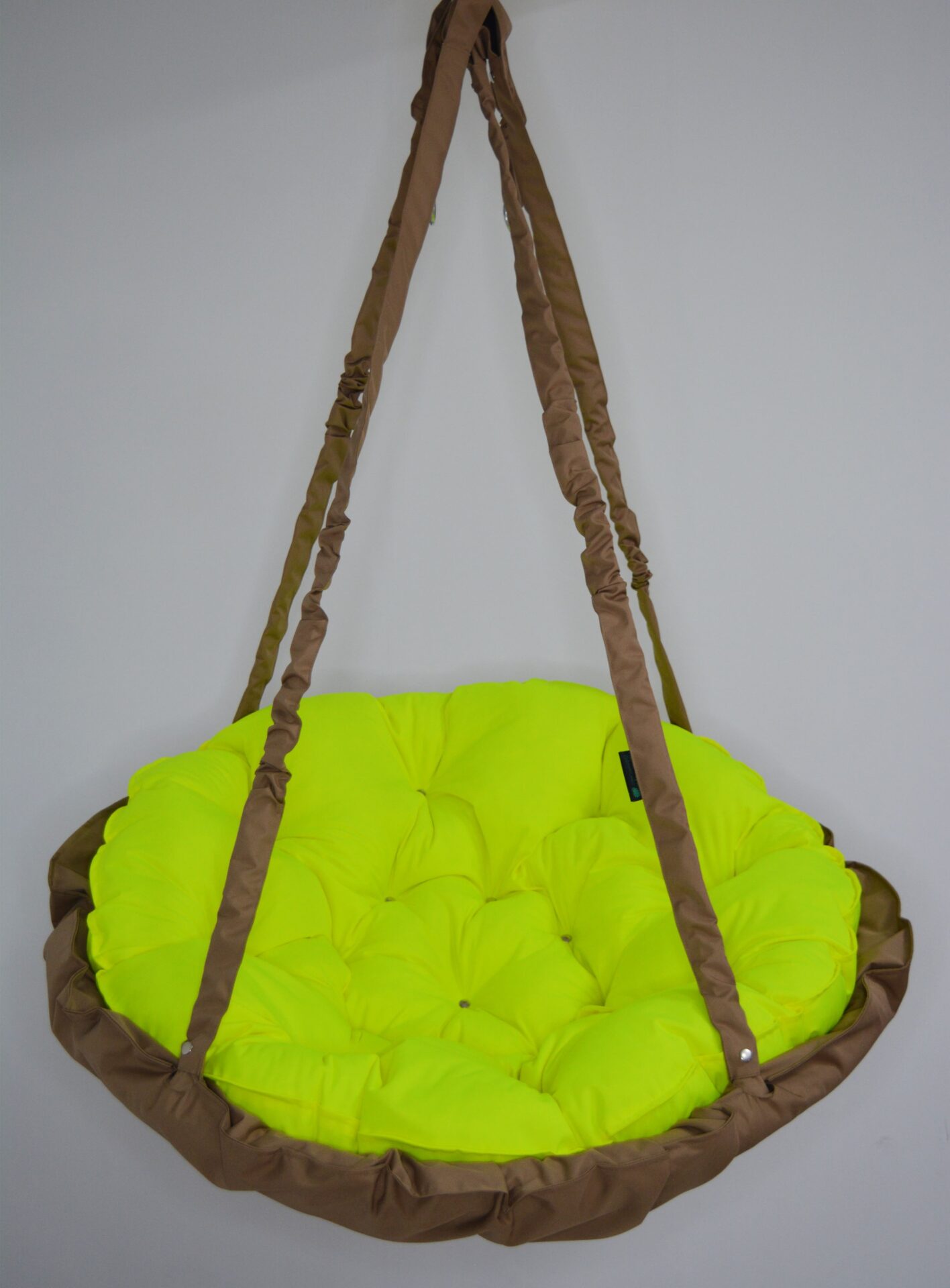 КРЕСЛО-ГАМАК круглое color Beige - Neon yellow