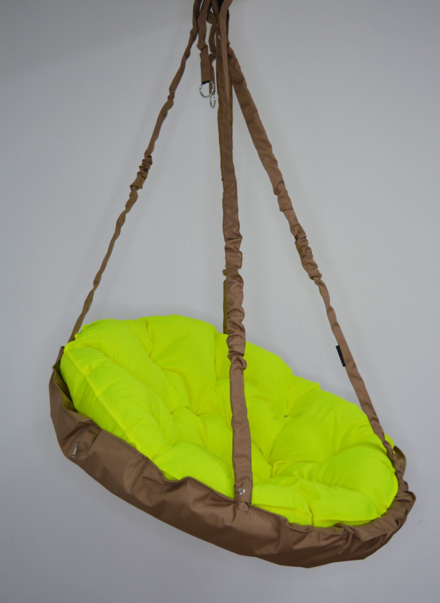 КРЕСЛО-ГАМАК круглое color Beige - Neon yellow