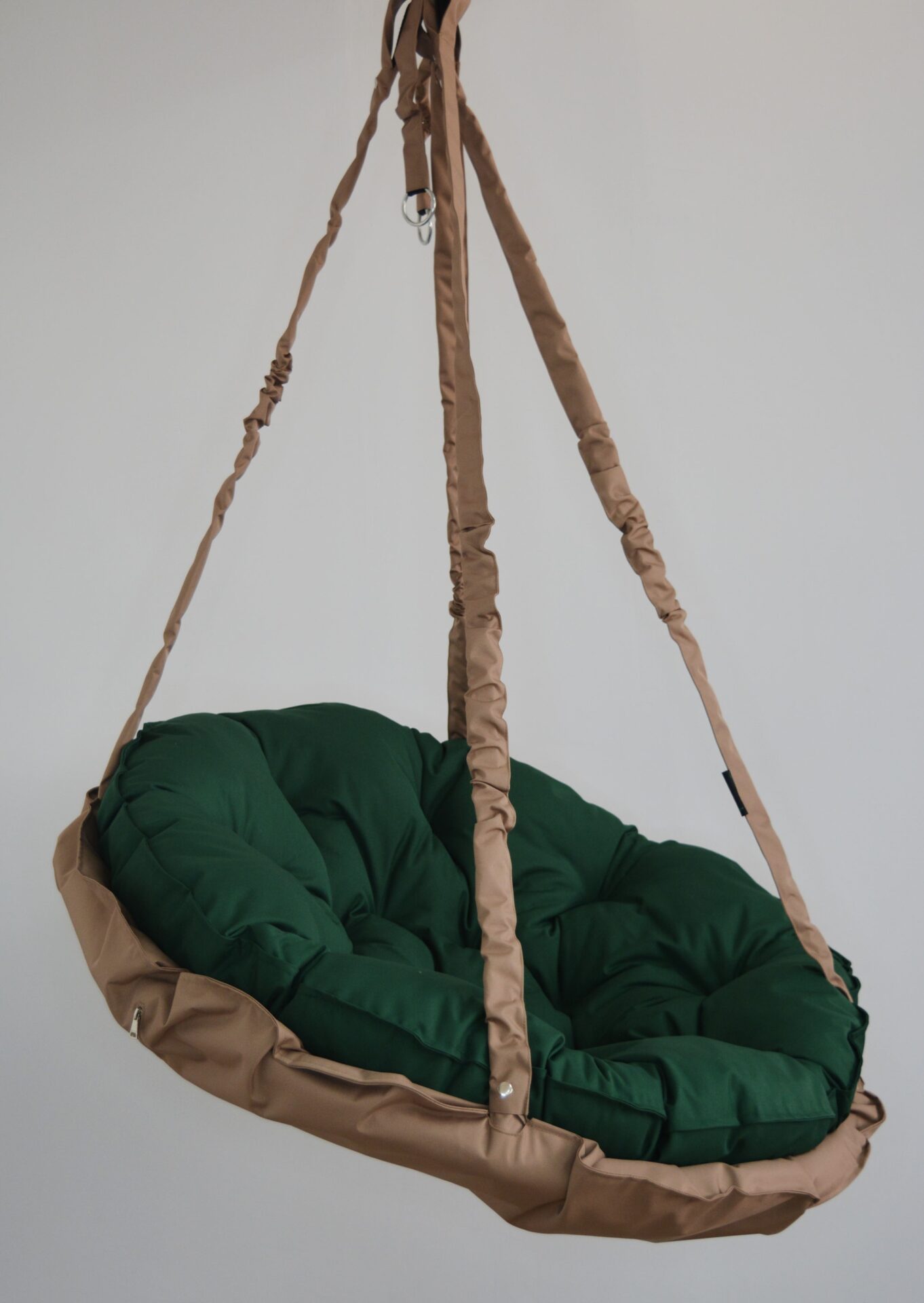 КРЕСЛО-ГАМАК круглое color Beige - Dark green