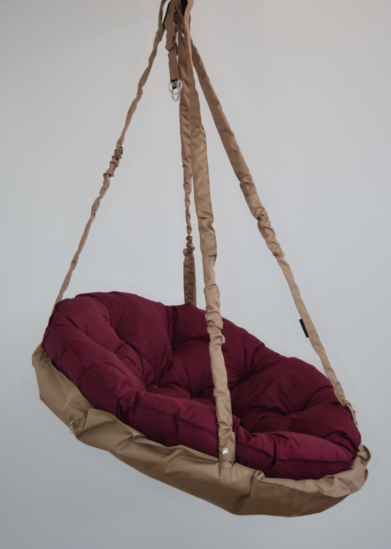 КРЕСЛО-ГАМАК круглое color Beige - Burgundy