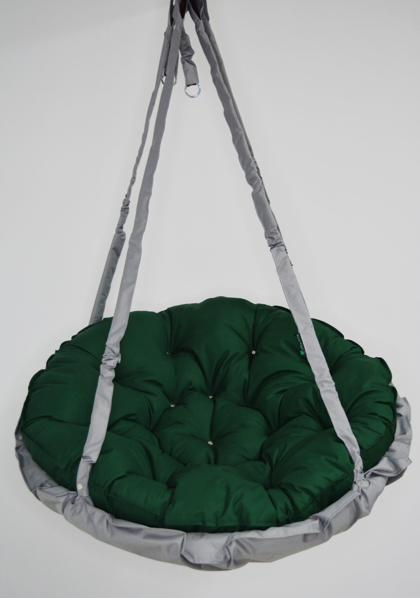 КРЕСЛО-ГАМАК круглое color Light gray - Dark green