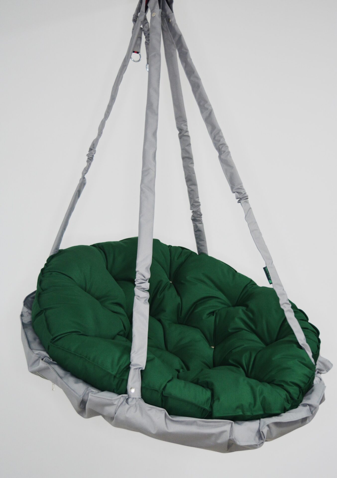 КРЕСЛО-ГАМАК круглое color Light gray - Dark green