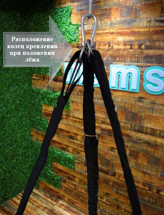 Подвесные качели "Капля" черные с матрасом изумрудного цвета — изображение 4