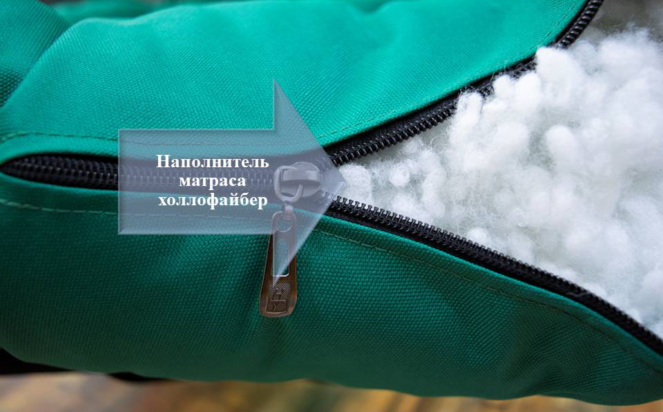Подвесные качели "Капля" черные с матрасом изумрудного цвета — изображение 6