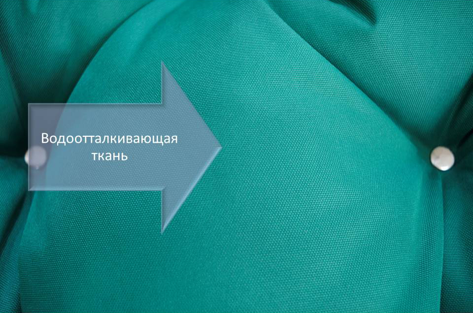 Подвесные качели "Капля" черные с матрасом изумрудного цвета — изображение 7