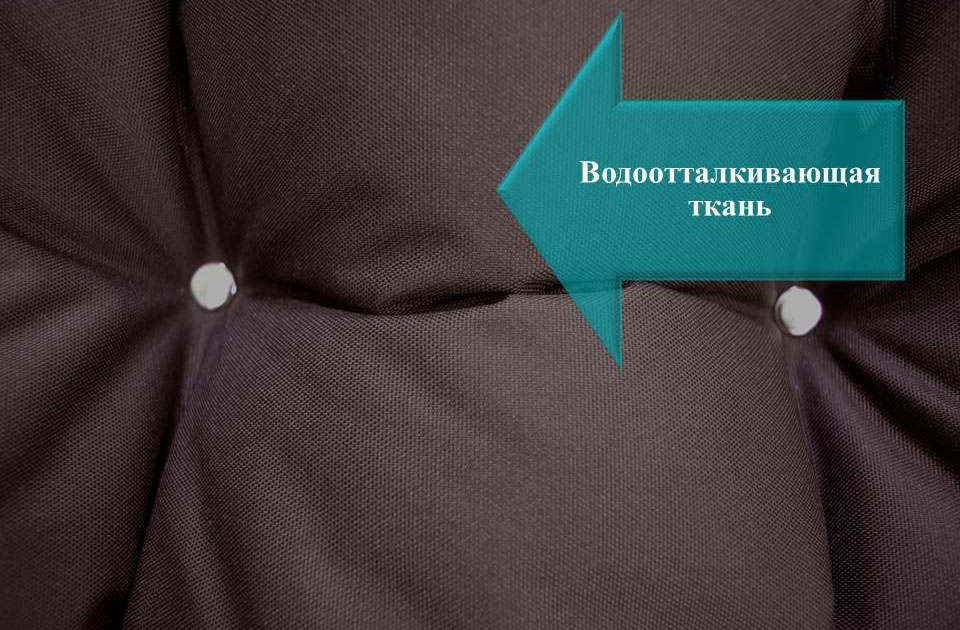 Подвесной шезлонг коричневая качель с коричневым матрасом — изображение 7