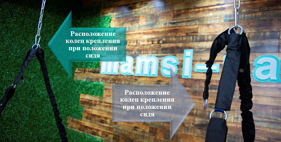 Подвесной диван черный с матрасом графитового цвета — изображение 9